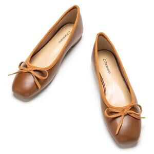 C Paravano Women's Flats Shoes | Ballet Flat | Slip On | Brown |‎ Brand NEW